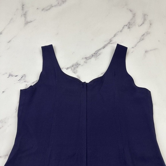 CDC Womens Vintage 90s Sheath Maxi Dress Gown Size 8 P Dark Purple Front Slit - Picture 8 of 10